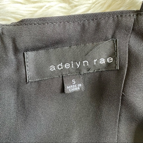 Adelyn Rae Jumpsuit Cropped Tie-Front Tassel Fringe Hem Classic Black S - Picture 9 of 14